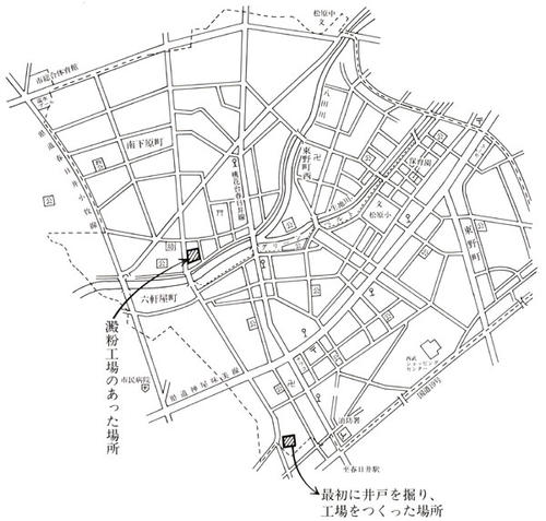 澱粉工場位置図