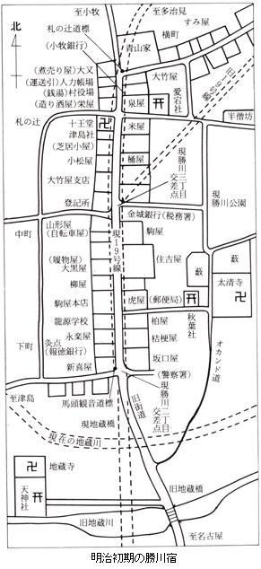 明治初期の勝川宿