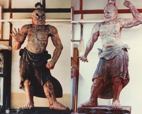 木造仁王像　右　阿形、左　吽形