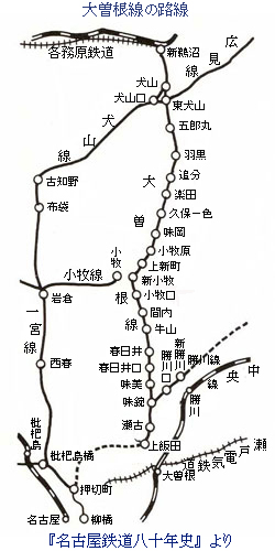大曽根線路線図