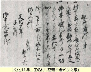庄名村文書