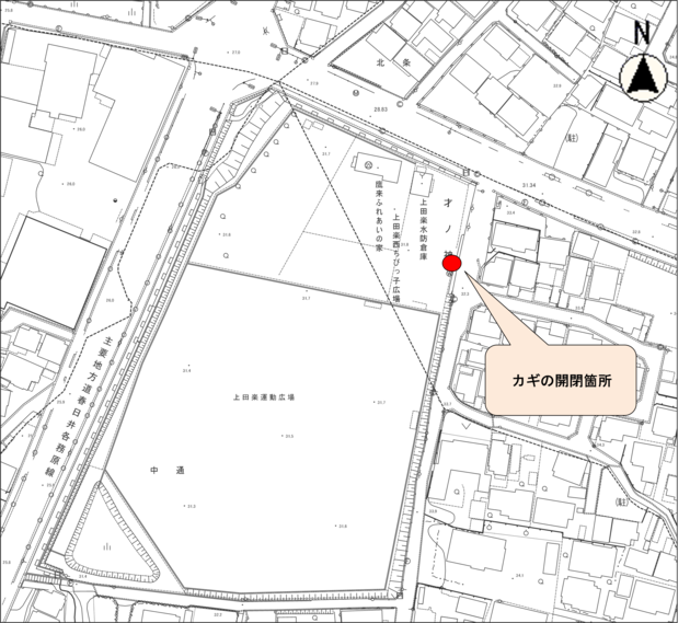 上田楽運動広場出入口