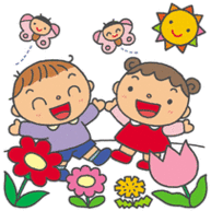 笑っている子どものカット