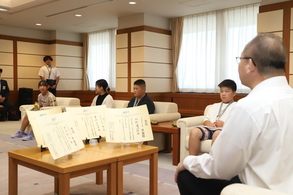 わんぱく相撲全国大会への出場に伴う表敬訪問