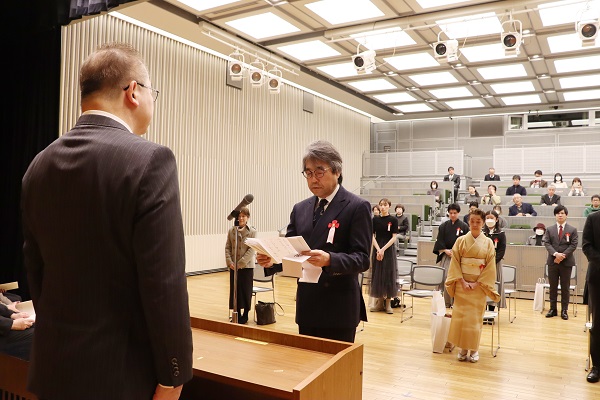 受賞者代表の謝辞